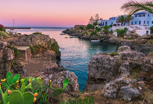 a hotel on the coast of Greece